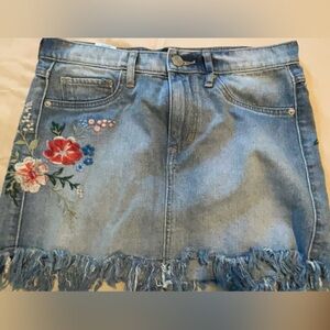 Express Flower Embroidered Skirt